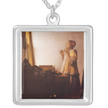 Le collier de perle par Johannes Vermeer