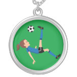 Le collier illustré par footballeur de la fille