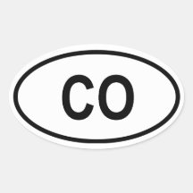 Le Colorado "Co " Sticker Ovale