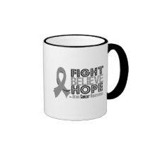 Le combat croient l'espoir - cancer du cerveau tasses