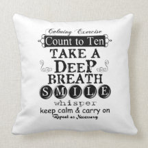 Le compte à Dix prennent un coussin de sourire de 
