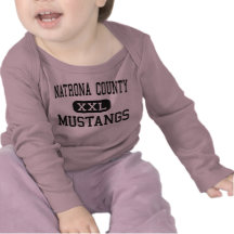 Le comté de Natrona - mustangs - haut - Casper Wyo T-shirt