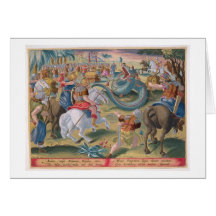 Le consul romain Atilius soumet le Serpe africain Carte De Vœux