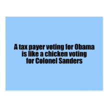 Le contribuable votant pour Obama est comme un pou Cartes Postales