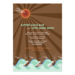 Le cool d'été de plage ondule l'invitation de mari invitations