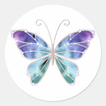 Le cool ombrage le papillon d'ailes d'arc-en-ciel autocollants