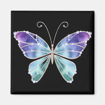Le cool ombrage le papillon d'ailes d'arc-en-ciel aimants