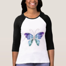 Le cool ombrage le papillon d'ailes d'arc-en-ciel t-shirt