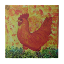 Le coq et la grenouille carreau