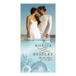Le coquillage rêve l'aqua de Merci de mariage de p Cartes De Vœux Avec Photo