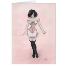 Le corset rose carte de vœux