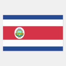 Le Costa Rica - drapeau national de Rican de côte Sticker En Rectangle