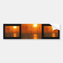 Le coucher du soleil couvre de chaume Bumpersticke Autocollants Pour Voiture
