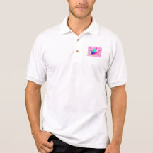 Le coucher du soleil ondule le rose t-shirt