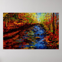 Le courant d'érable d'automne poster