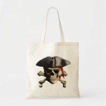 Le crâne de pirate de jolly roger sac fourre-tout