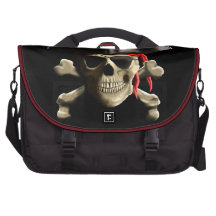 Le crâne de pirate de jolly roger sacoches pour ordinateurs portables