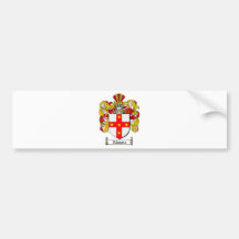 LE CREST DE FAMILLE D'ADAMS - MANTEAU D'ADAMS DES  AUTOCOLLANT POUR VOITURE