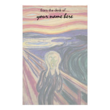 Le cri perçant par Edvard Munch, expressionisme vi Papier À Lettre Personnalisé