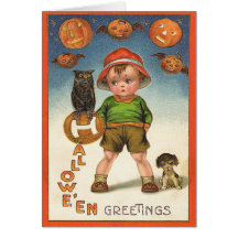 Le cru badine la carte de Halloween
