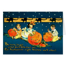 Le cru badine la carte de Halloween
