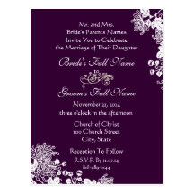 Le cru de faire-part de mariage fleurit le raisin  cartes postales