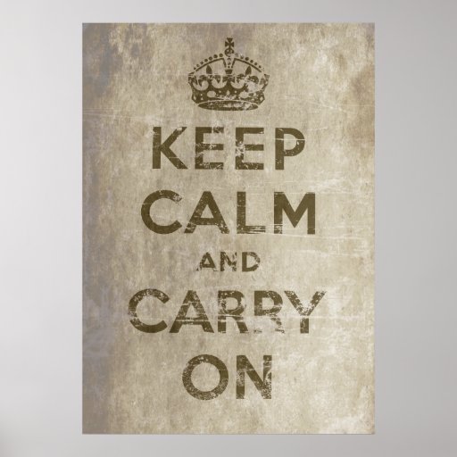 Le cru gardent le calme et continuent posters