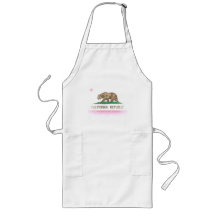 Le cru se fanent drapeau de la Californie Tablier