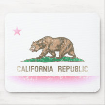 Le cru se fanent drapeau de la Californie Tapis De Souris