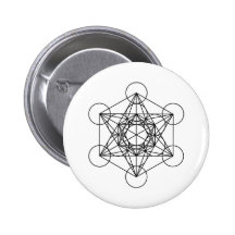 Le cube de Metatron (blanc) Badge