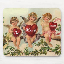 Le cuipid vintage de valentine, soit, mine Mousepa Tapis De Souris
