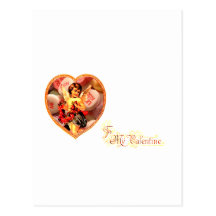 Le cupidon vient les fleurs d'incidence et la sucr carte postale