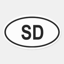 Le Dakota du Sud "écart-type " Autocollants