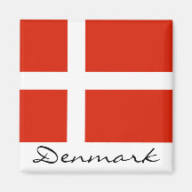 Le Danemark avec Dannebrog Magnets Pour Réfrigérateur