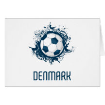 Le Danemark Football3 Cartes De Vœux