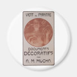 Le ~ de Nouveau d'art de ~ d'Alphonse Mucha docume Aimant