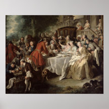 Le déjeuner de chasse, petit groupe des wagon-rest posters