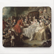 Le déjeuner de chasse, petit groupe des wagon-rest tapis de souris