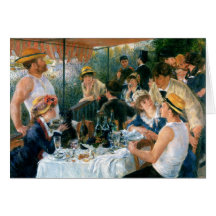 Le déjeuner de Renoir de la partie de canotage (18 Cartes De Vœux