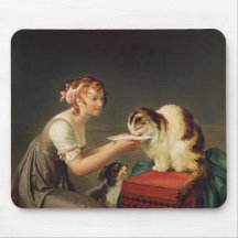 Le déjeuner du chat tapis de souris
