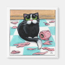 Le destructeur de papier - aimant de chat