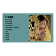 Le détail de baiser de Gustav Klimt (circa 1908) Modèle De Carte De Visite