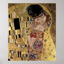 Le détail de baiser de Gustav Klimt (circa 1908) Posters