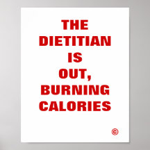 Le diététicien brûle des calories affiches