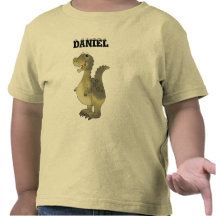 Le dinosaure ajoutent le nom de votre enfant t-shirt
