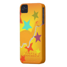 Le dinosaure heureux tient le premier rôle Matthew Coques iPhone 4 Case-Mate