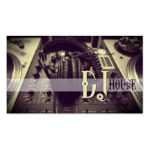 Le DJ, musique, club, carte de visite