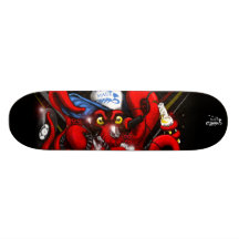 Le DJ Octo tournant quelques battements frais ! Plateau De Planche À Roulettes