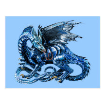 Le dragon bleu - cartes postales