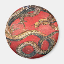 Le dragon de Hokusai Aimants Pour Réfrigérateur